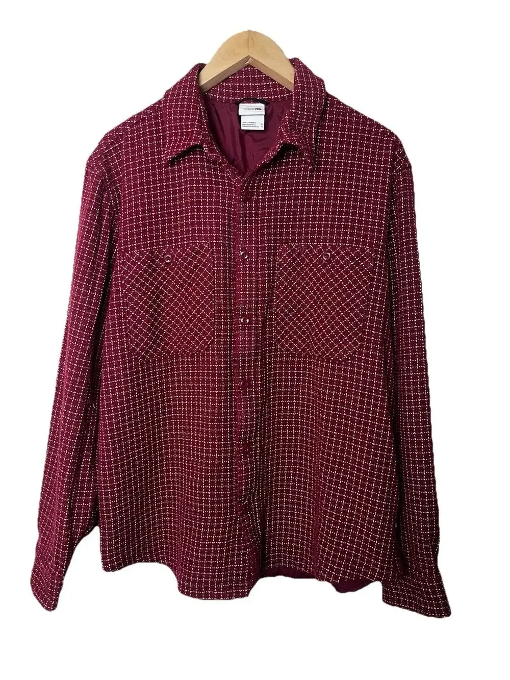 The North Face Valley Twill Flannel Shirt Men’s XL Beetroot Grid Plaid Red